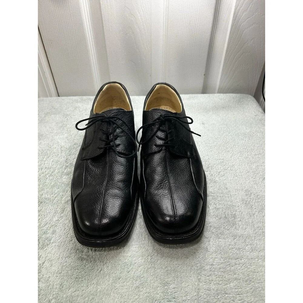 Belvedere Studio Bay Bridge Black Leather Lace-Up Oxford Dress Shoes 11 EEE